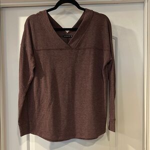 Staccato Plum Long Sleeve V-Neck Top